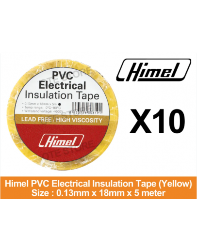 0.13MM X 18MM 5MM PVC TAPE (YELLOW) [HIMEL]